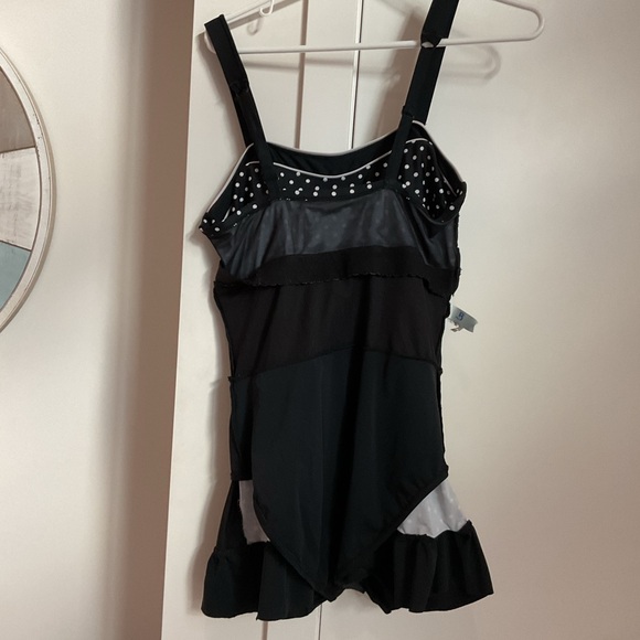 BALTEX One Piece Black & White Polka dot Swimsuit. - Picture 3 of 6